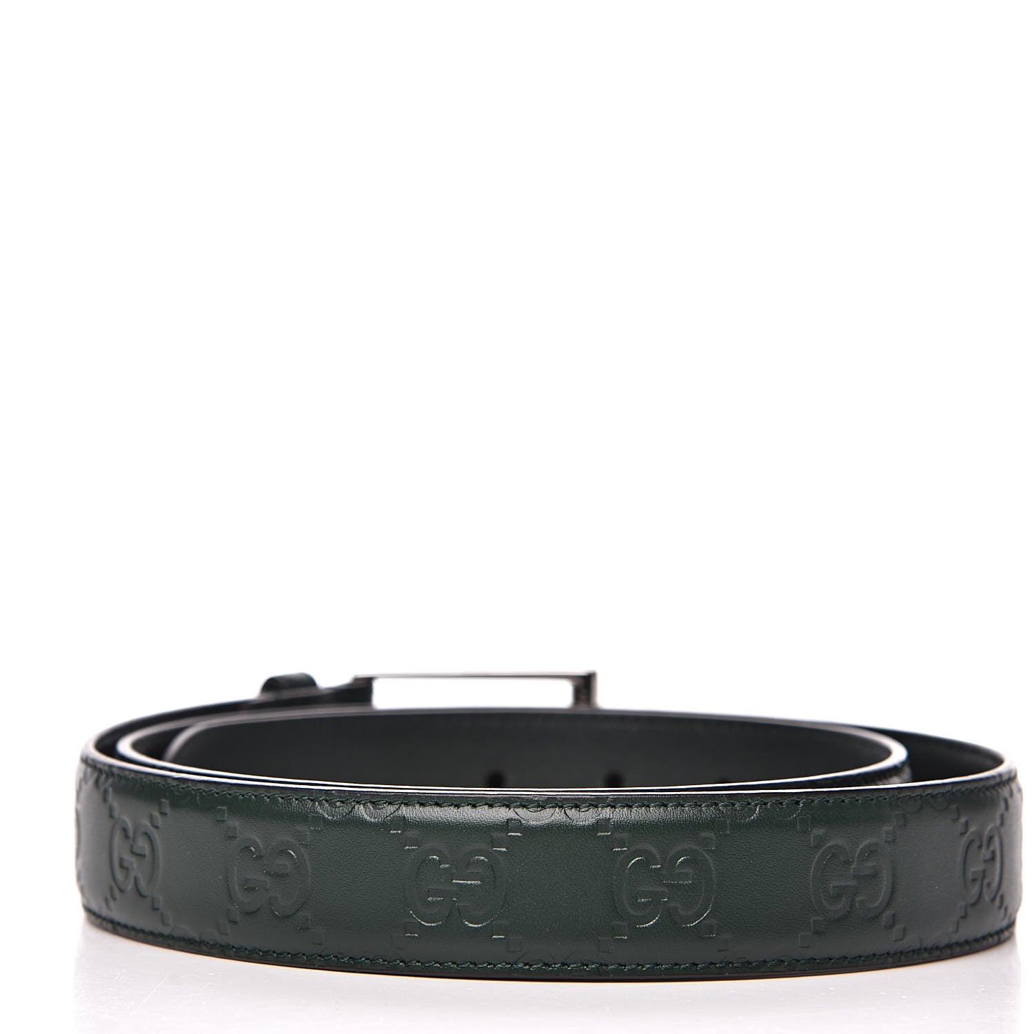 Gucci Guccissima Signature 30mm Belt 95 38 Verde 3 of 6