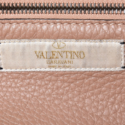 Valentino Garavani Grained Calfskin Small Rockstud Rolling Tote Soft Noisette 7 of 7
