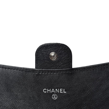 Chanel Crumpled Calfskin Quilted Large Flap Wallet So Black 6 of 7