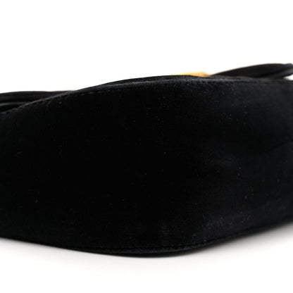 Gucci Velvet Matelasse Small GG Marmont Shoulder Bag Black 9 of 13