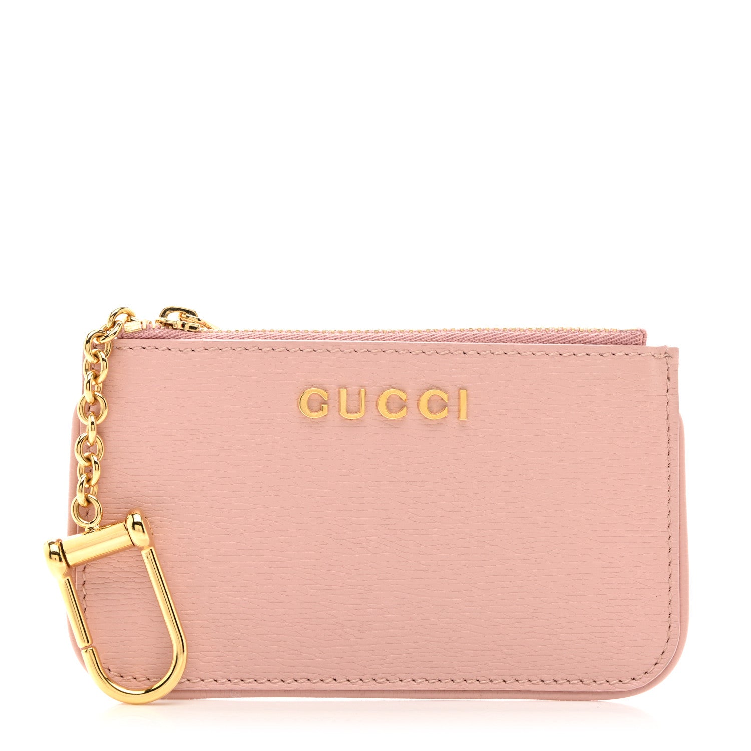 Gucci Calfskin Script Key Case Light Pink 1 of 8