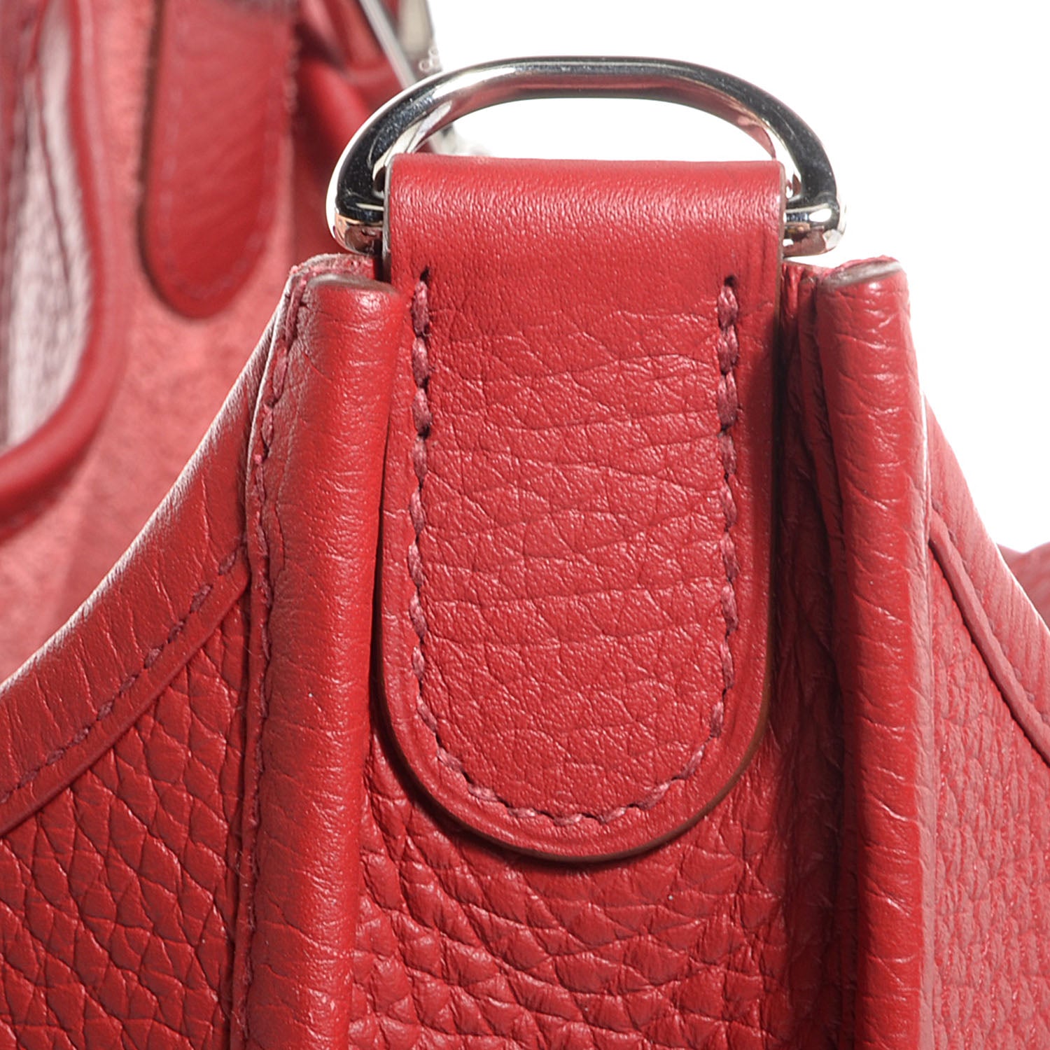 Hermes Taurillon Clemence Evelyne III PM Rouge Garance 6 of 15