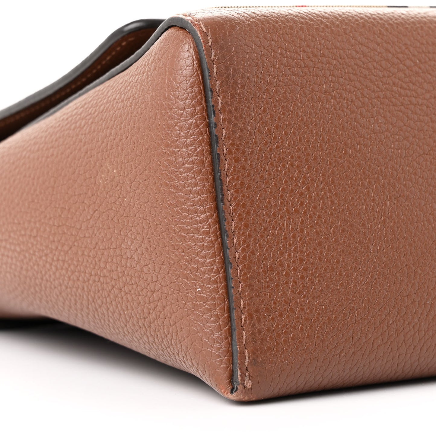 Calfskin Vintage Check Note Crossbody Bag Tan