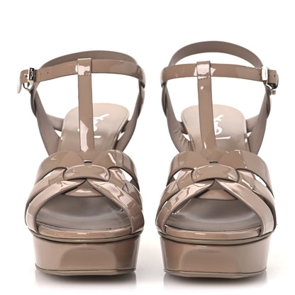 Saint Laurent Patent Tribute 75 Platform Sandals 40 Soft Nude 3 of 12