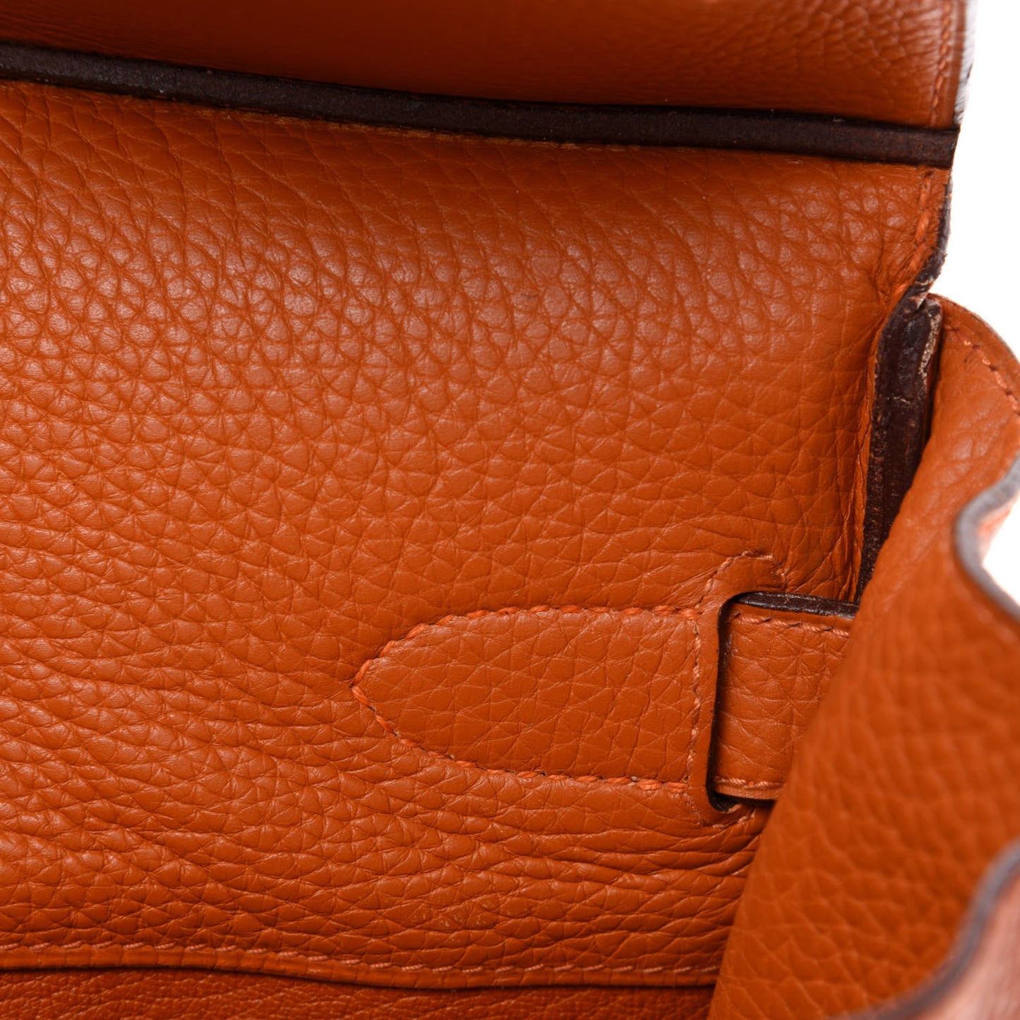 Taurillon Clemence JPG Birkin 42 Orange