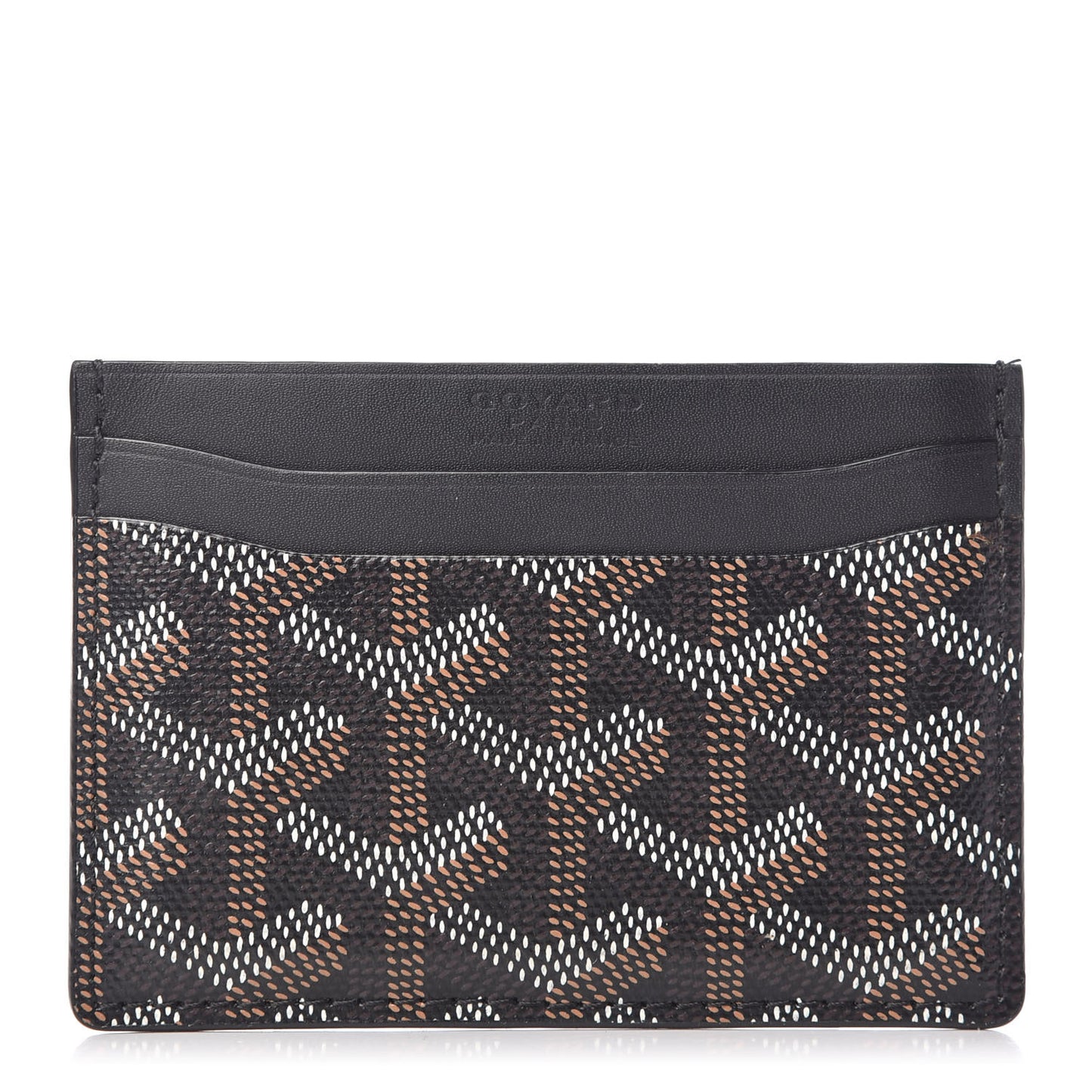 Goyardine Saint Sulpice Card Holder Black
