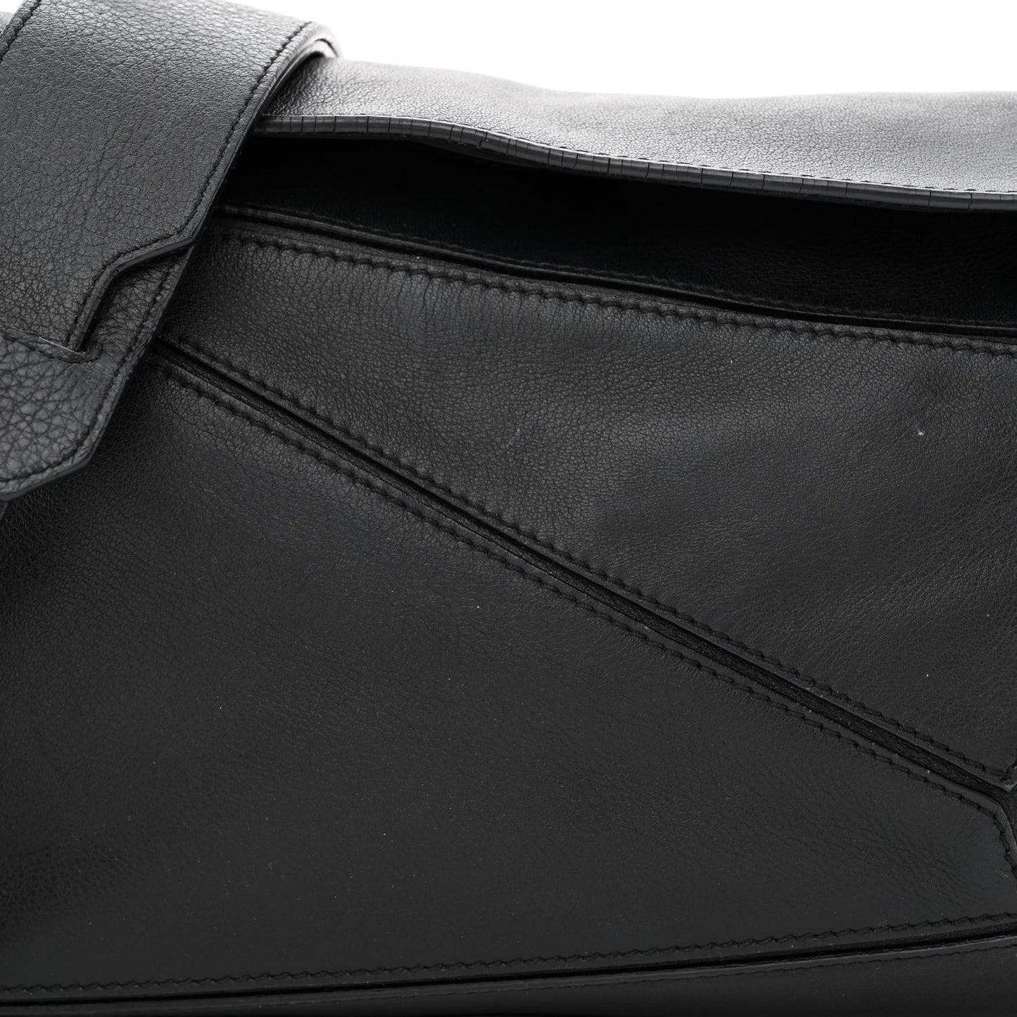 Calfskin Medium Puzzle Bag Black