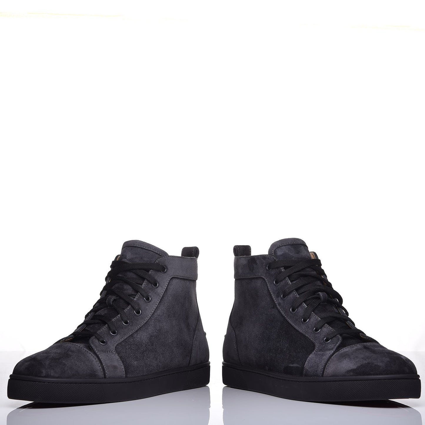 Mens Suede Louis Flat Sneakers 46 Grey