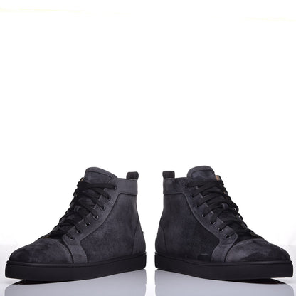 Christian Louboutin Mens Suede Louis Flat Sneakers 46 Grey 6 of 8