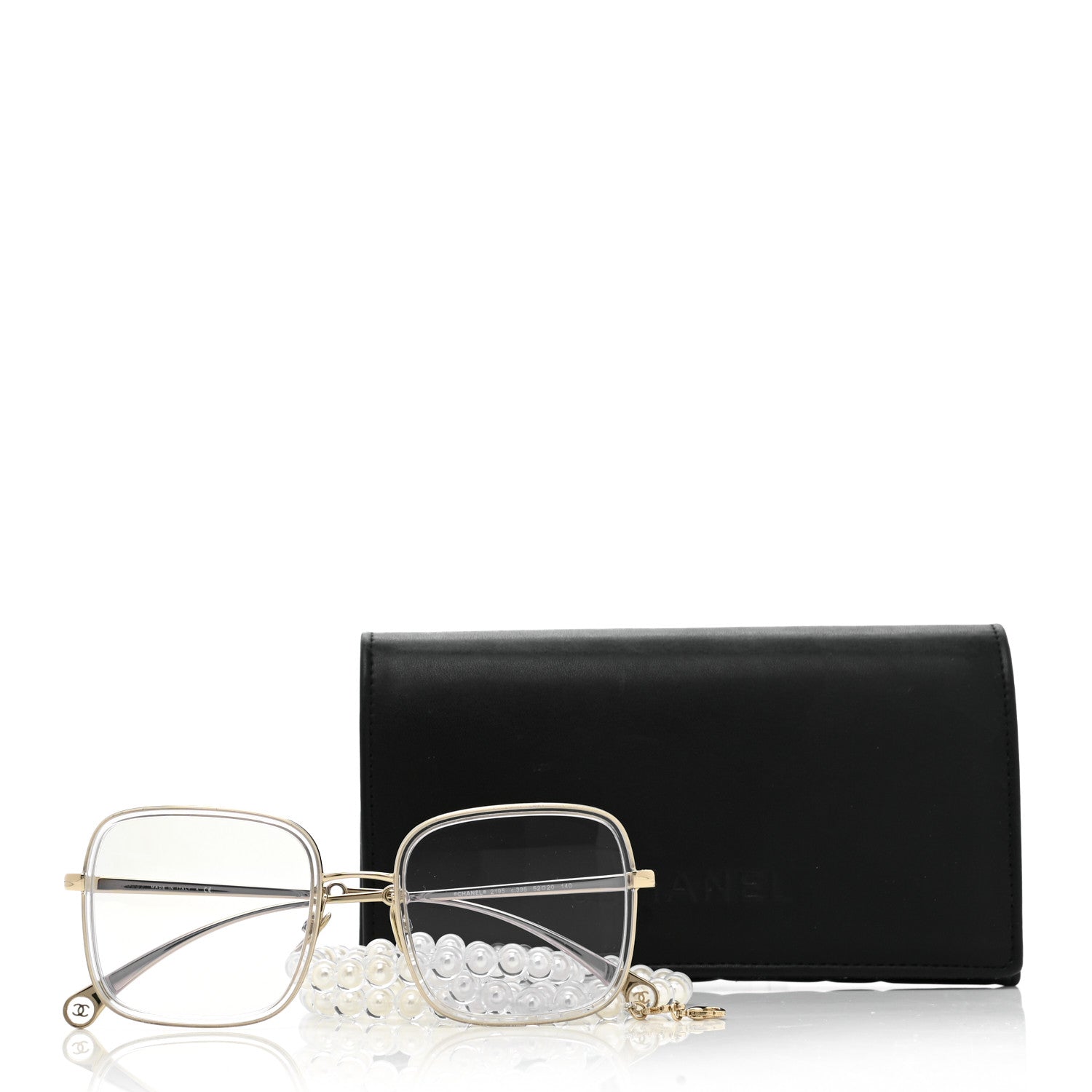 Chanel Square Removable Pearl Chain Eyeglasses 2195 Silver 9 of 9