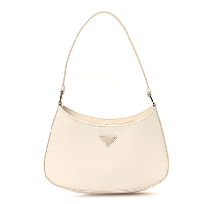 Prada Spazzolato Cleo Shoulder Bag White 1 of 9