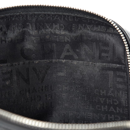 Chanel Distressed Calfskin Cambon Cosmetic Case Black 8 of 17