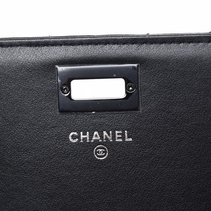 Chanel Aged Calfskin Chevron Quilted Reissue 2.55 Square Wallet On Chain WOC So Black 6 of 9