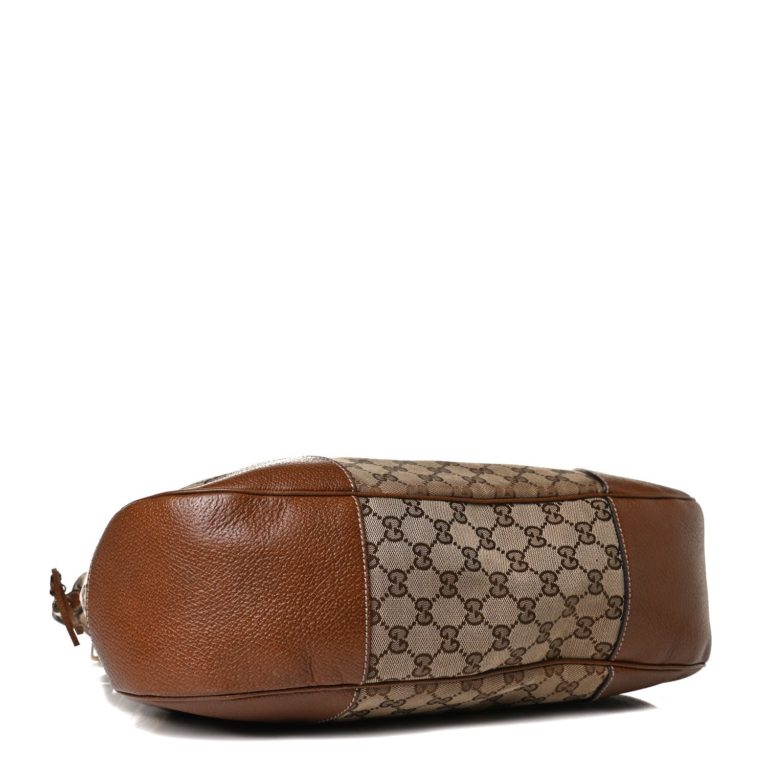 Gucci Monogram Textured Calfskin Large Bree Hobo Beige Ebony Nocciola 4 of 14