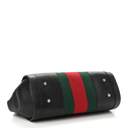 Gucci Calfskin Web Bamboo Bullet Satchel 4 of 16