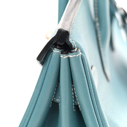 Hermes Courchevel Birkin 35 Blue Jean 11 of 11