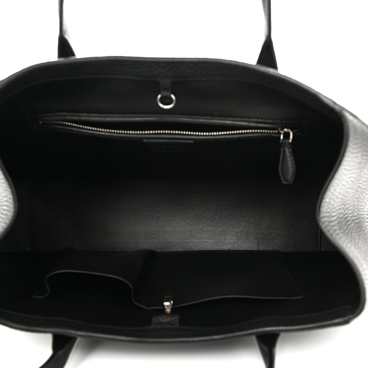 Grained Calfskin Alger Shoulder Bag Black