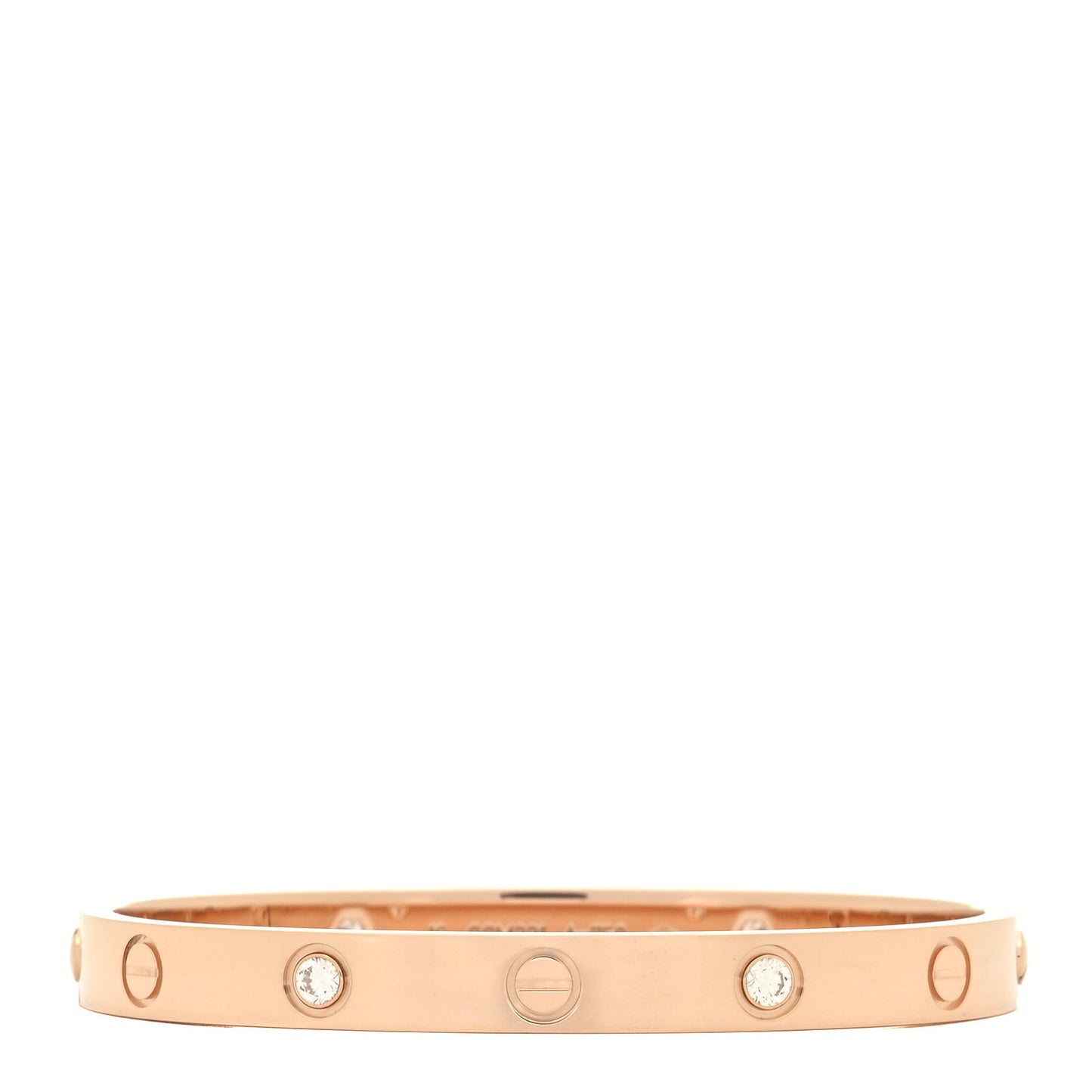 18K Pink Gold 4 Diamond LOVE Bracelet 16