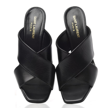 Saint Laurent Calfskin LouLou Mules 37.5 Black 5 of 11