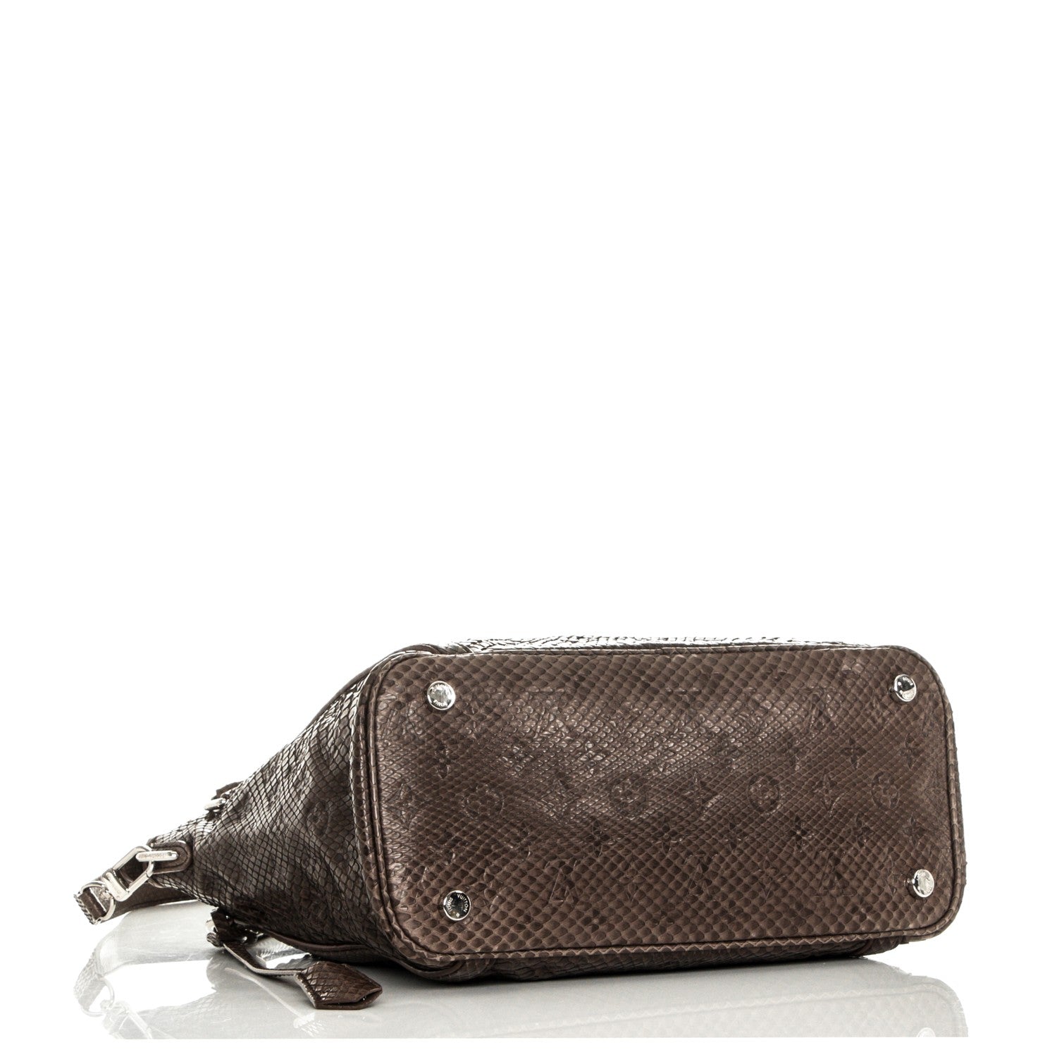 Louis Vuitton Snakeskin Monogram Embossed Ixia PM Gris 4 of 9