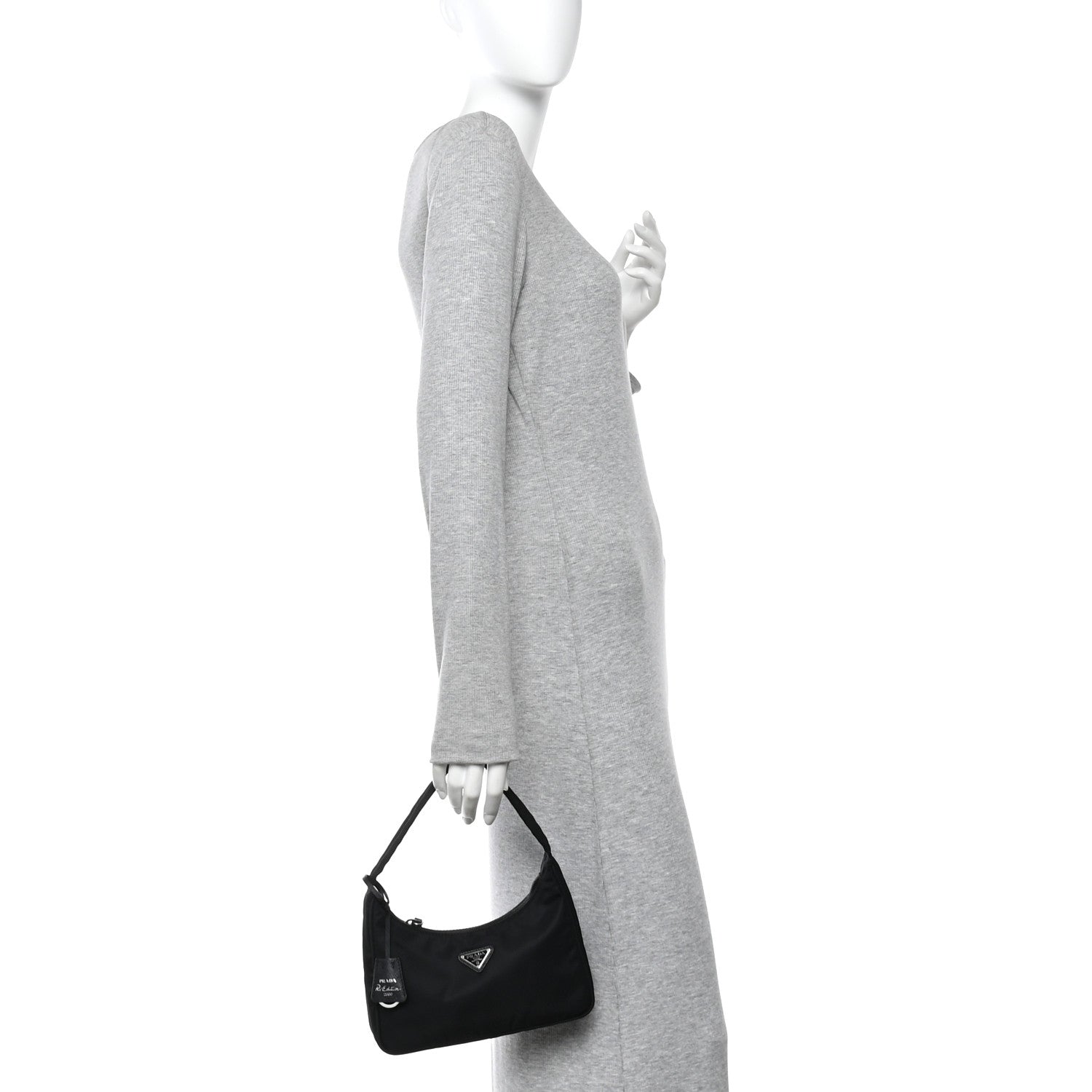 Prada Tessuto Nylon Mini Re-Edition 2000 Bag Black 2 of 12