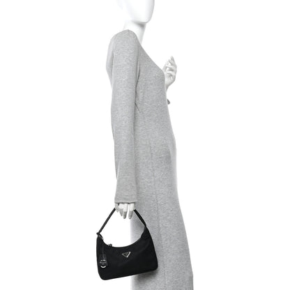 Prada Tessuto Nylon Mini Re-Edition 2000 Bag Black 2 of 12
