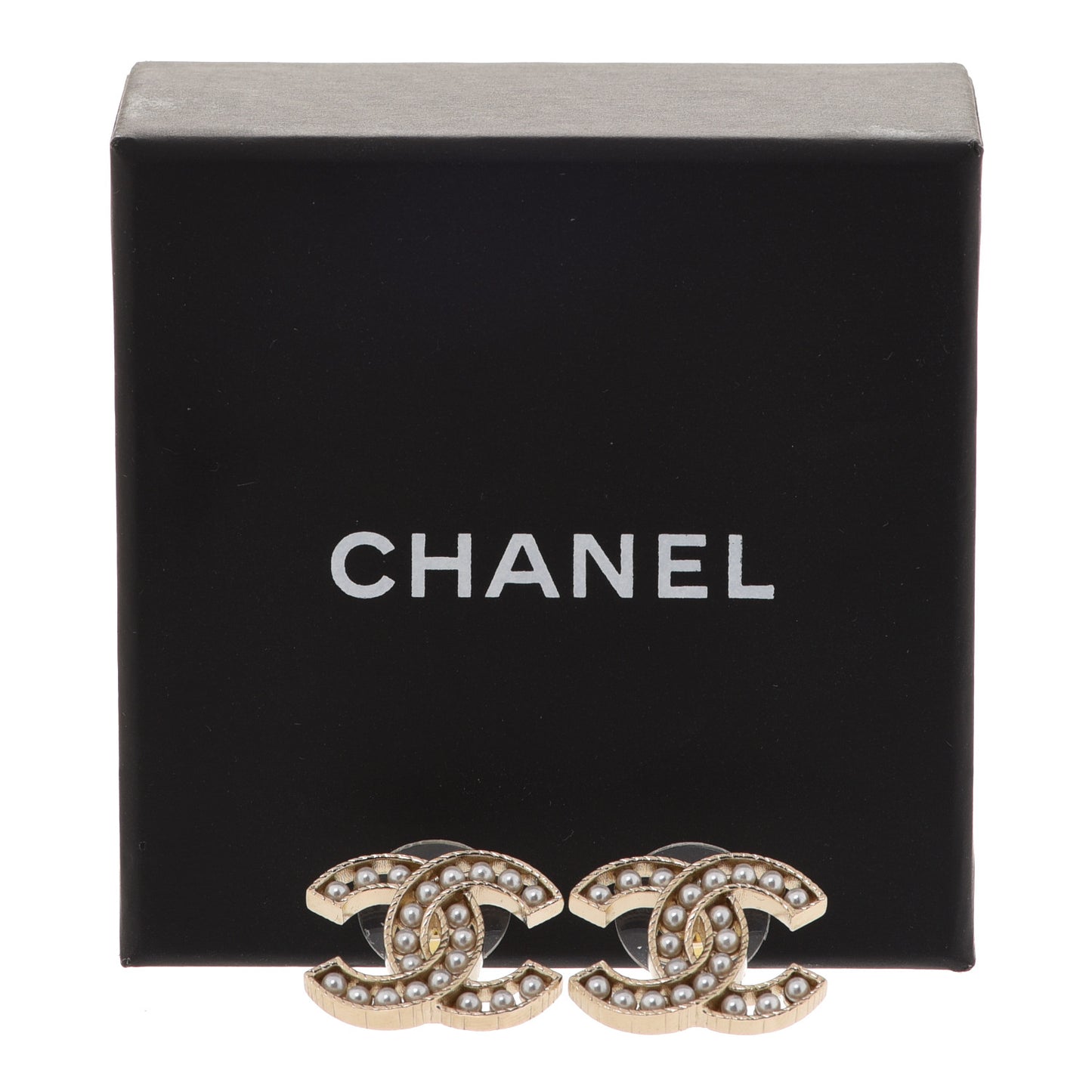 Pearl CC Earrings Gold