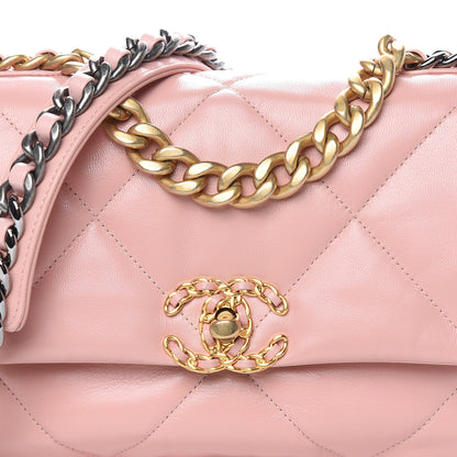 Chanel Goatskin Quilted Medium 19 Flap Light Pink 11 of 12