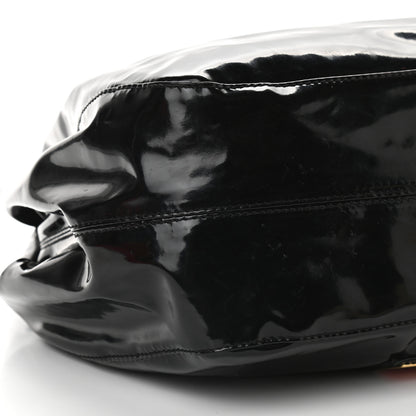 Valentino Garavani Patent Lacca Small Nuage Bow Hobo Black 8 of 17
