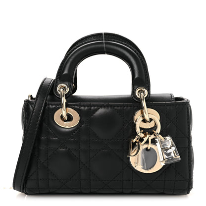 Christian Dior Lambskin Cannage Micro Lady D-Joy Black 1 of 11