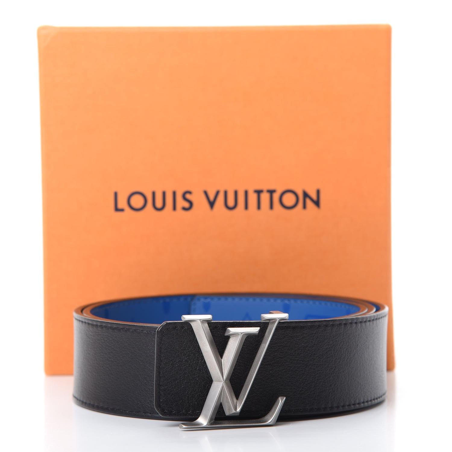 Louis Vuitton Calfskin Monogram 40mm LV Initiales Reversible Belt 90 36 Blue 6 of 6