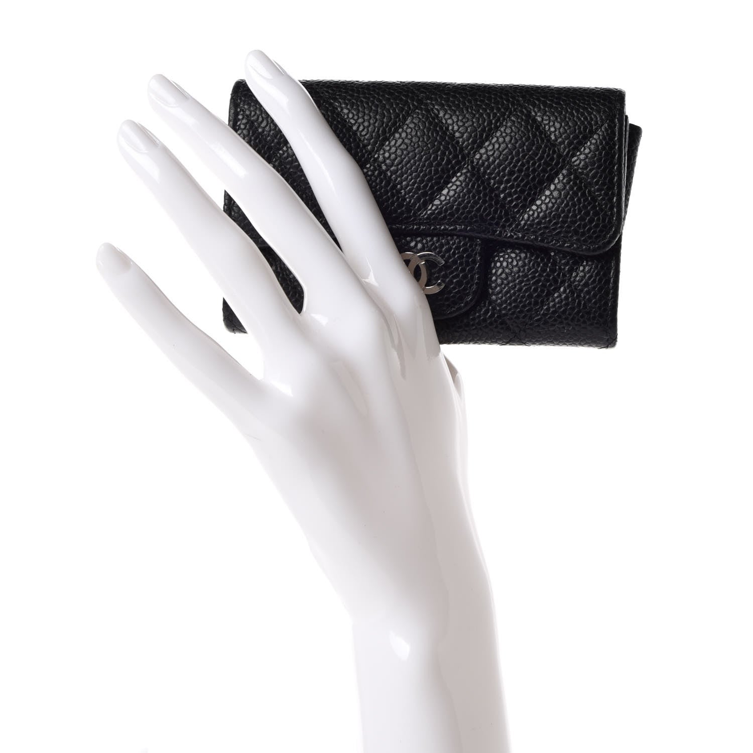 Chanel Caviar Quilted Flap Card Holder Black 2 of 10