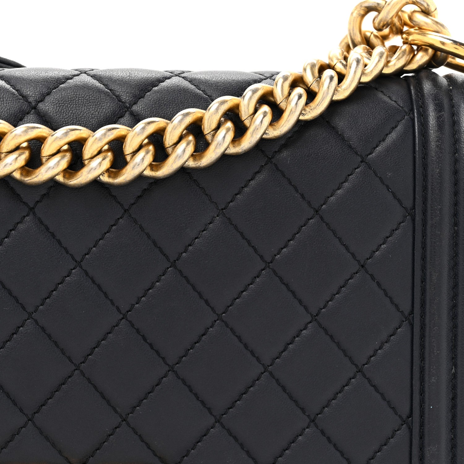 Chanel Lambskin Quilted Medium Boy Flap Dark Navy 8 of 18