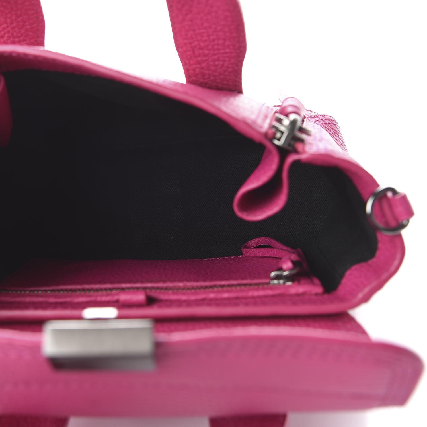 3.1 Phillip Lim 3.1 Textured Calfskin Mini Pashli Satchel Bright Fuchsia 5 of 9