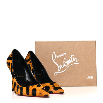Christian Louboutin Calf Hair Leopard Kate 100 Pumps 37 Spicy 8 of 8