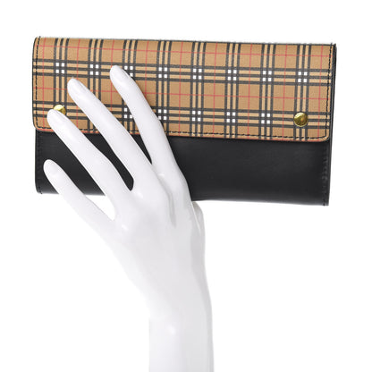 Burberry Calfskin Mini Vintage Check Harris Wallet Antique Yellow 2 of 8