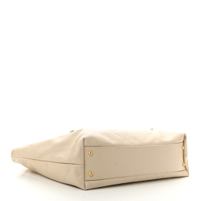 Chanel Calfskin Quilted Maxi Shopping Bag Beige 4 of 11