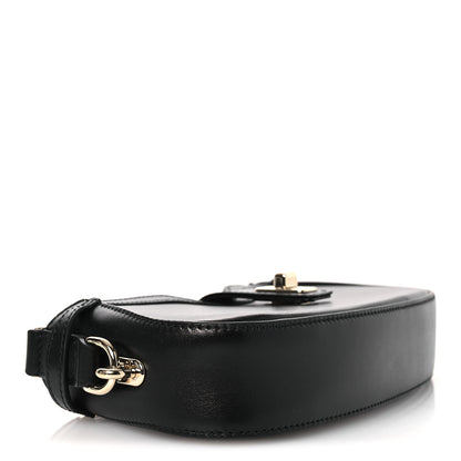 Gucci Calfskin Mini Moon Side Shoulder Bag Black 3 of 9
