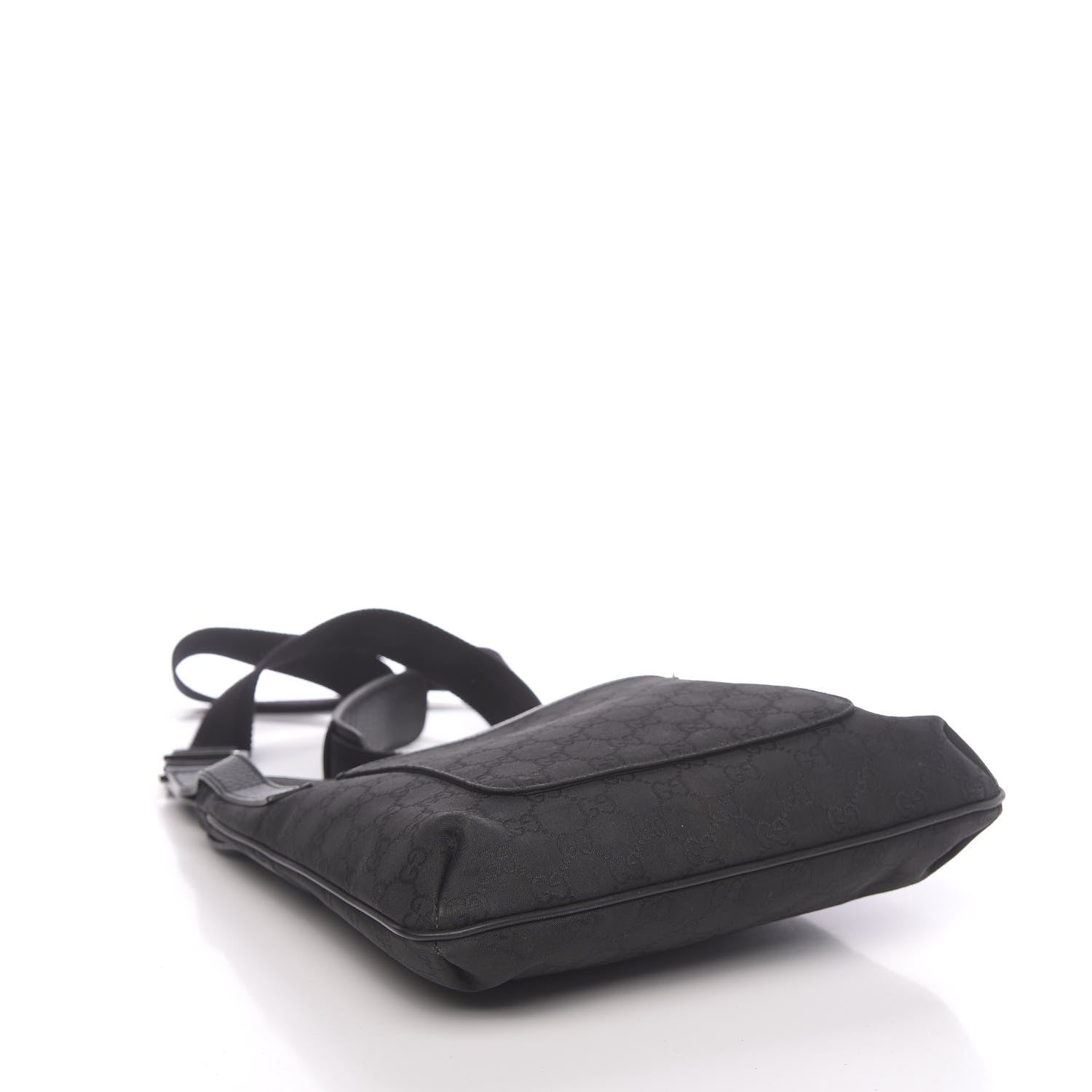 Gucci Nylon Monogram Flat Messenger Bag Black 4 of 11