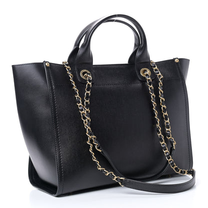 Chanel Caviar Small Studded Deauville Tote Black 3 of 9