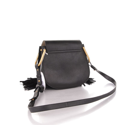 Chloe Calfskin Small Hudson Fringe Shoulder Bag Black 3 of 6