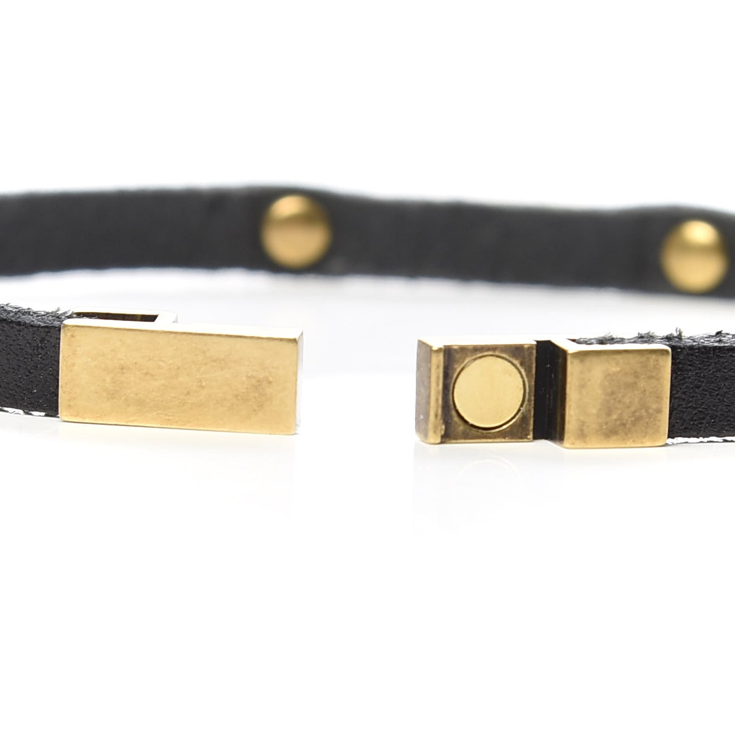 Calfskin ID Plaque Bracelet M Black