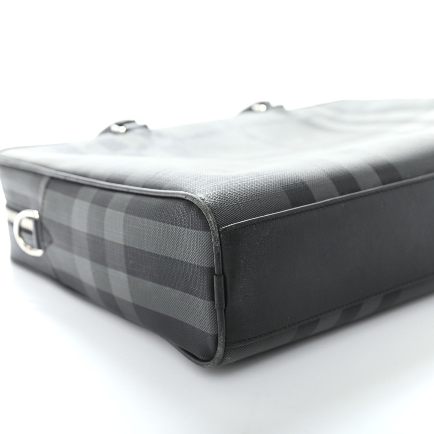 London Check Large Briefcase Black