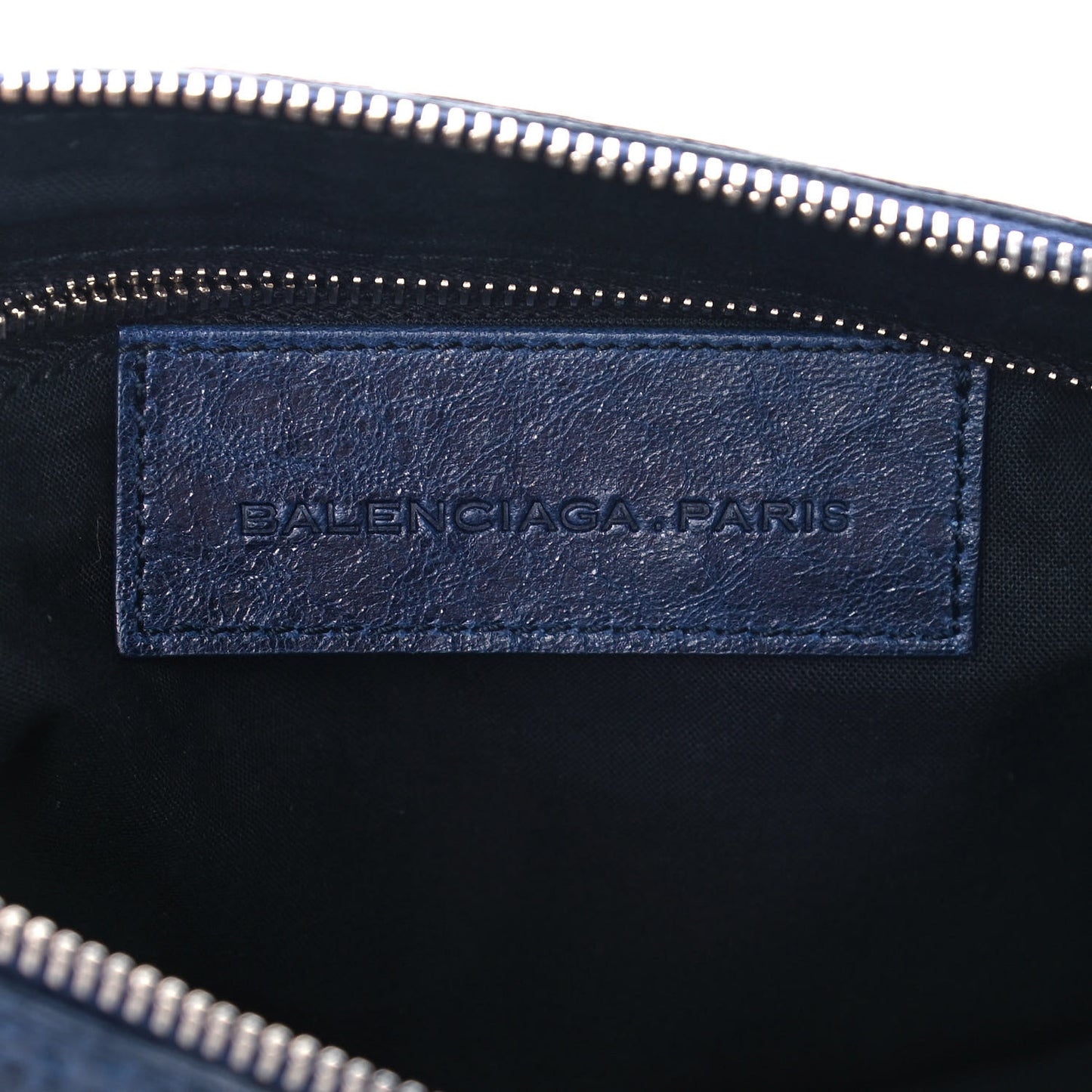 Agneau Giant Brogues Hardware Flat Handle Clutch Marine
