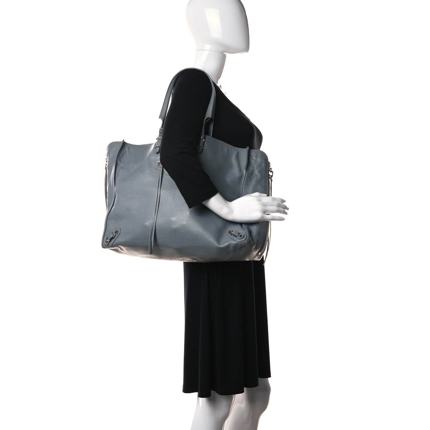 Balenciaga Veau Papier A4 Zip Around Tote Grey 2 of 25