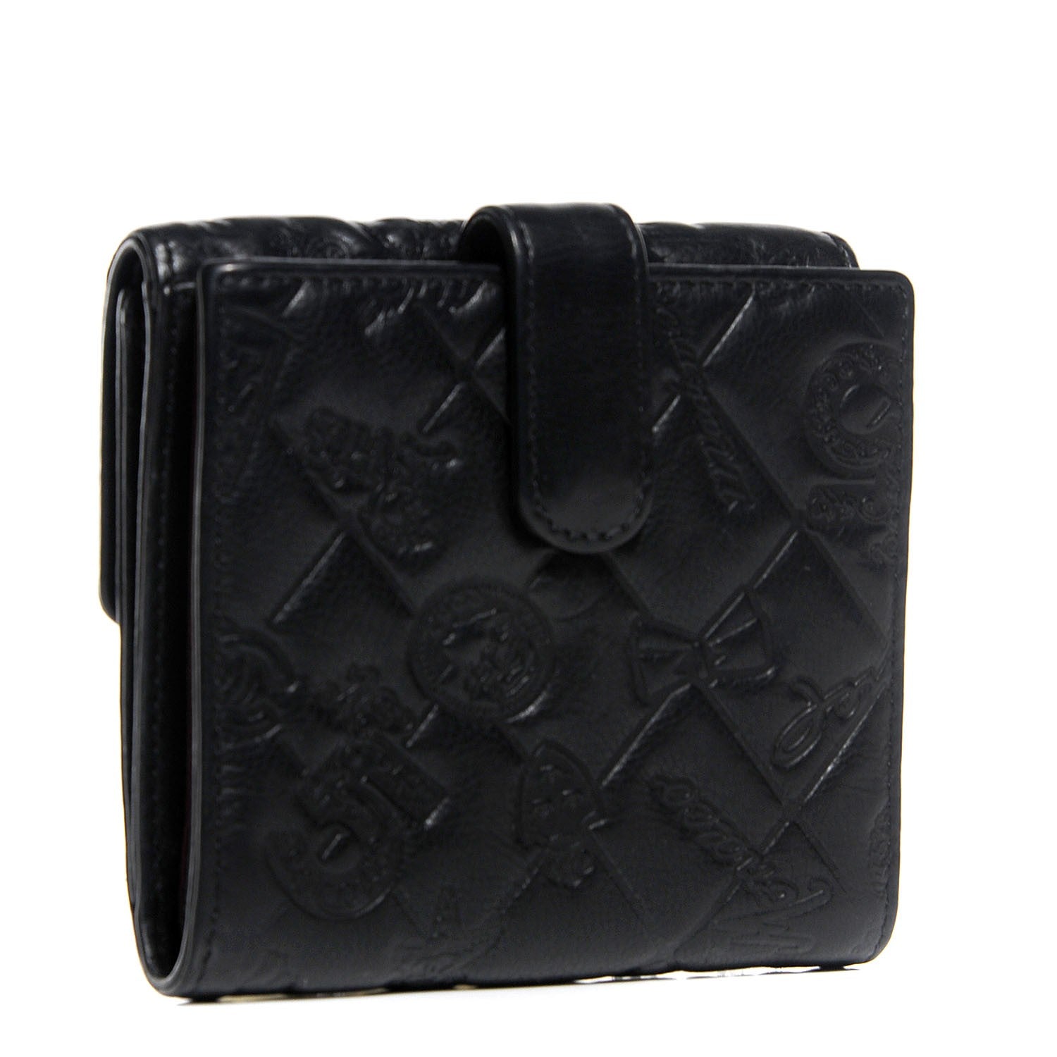 Chanel Calfskin Lucky Symbols Compact French Wallet Black 3 of 8