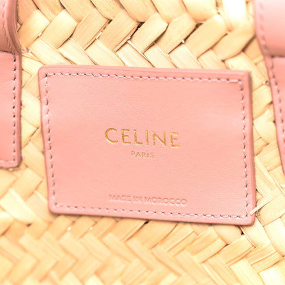 Celine Raffia Calfskin Triomphe Teen Panier Vintage Pink 6 of 10