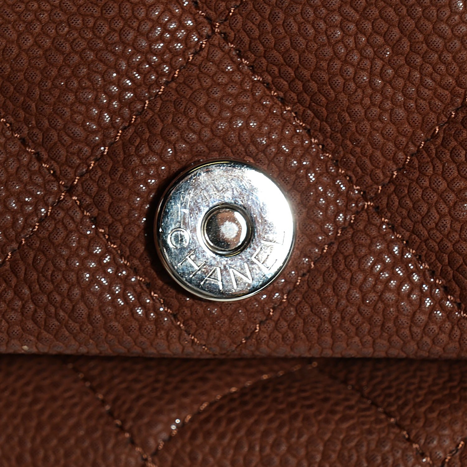 Chanel Iridescent Caviar Quilted Lady Pearly Tote Brown 6 of 8