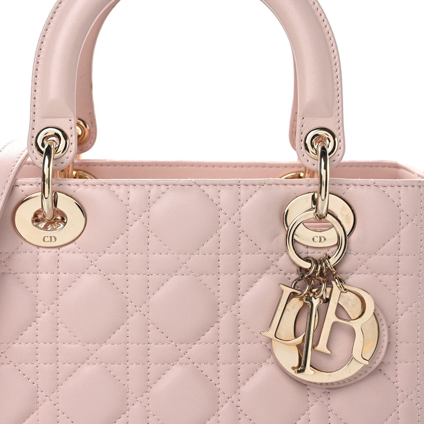 Lambskin Cannage Medium Lady Dior Light Pink