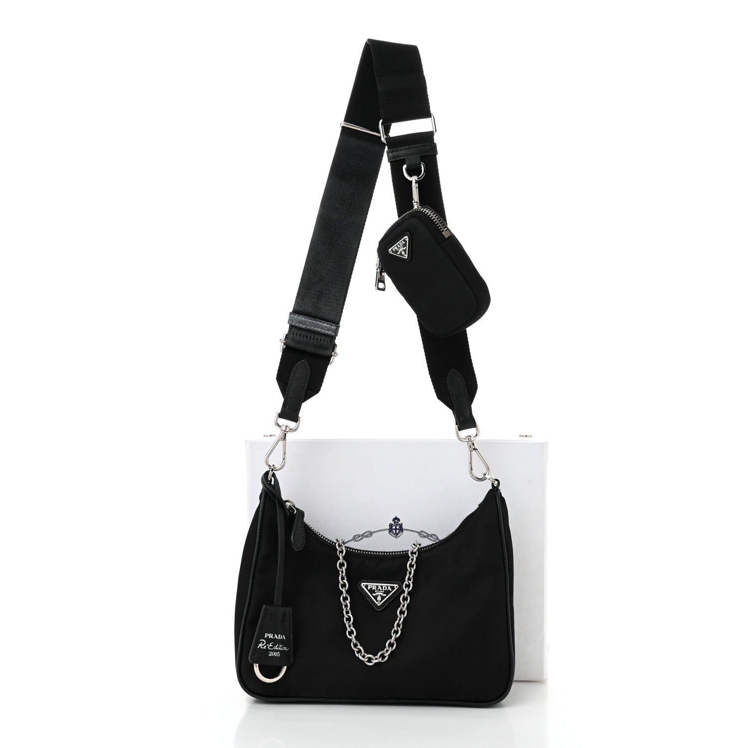 Prada Nylon Re-Edition 2005 Shoulder Bag Black 13 of 13